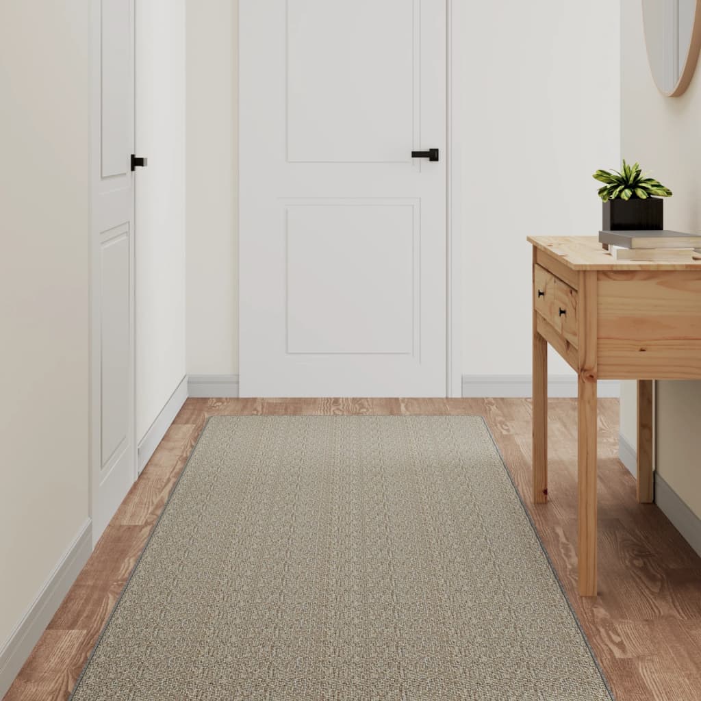 Vidaxx Teppichläufer 80x250 cm Sisaloptik silberfarben
