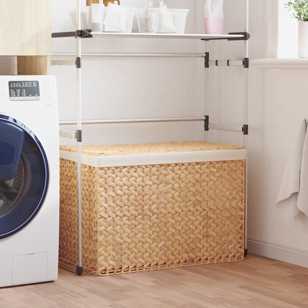 Vidaxl -Waschkorb mit 3 Fächern 75 x 42,5 x 52 cm Wasserhyakint