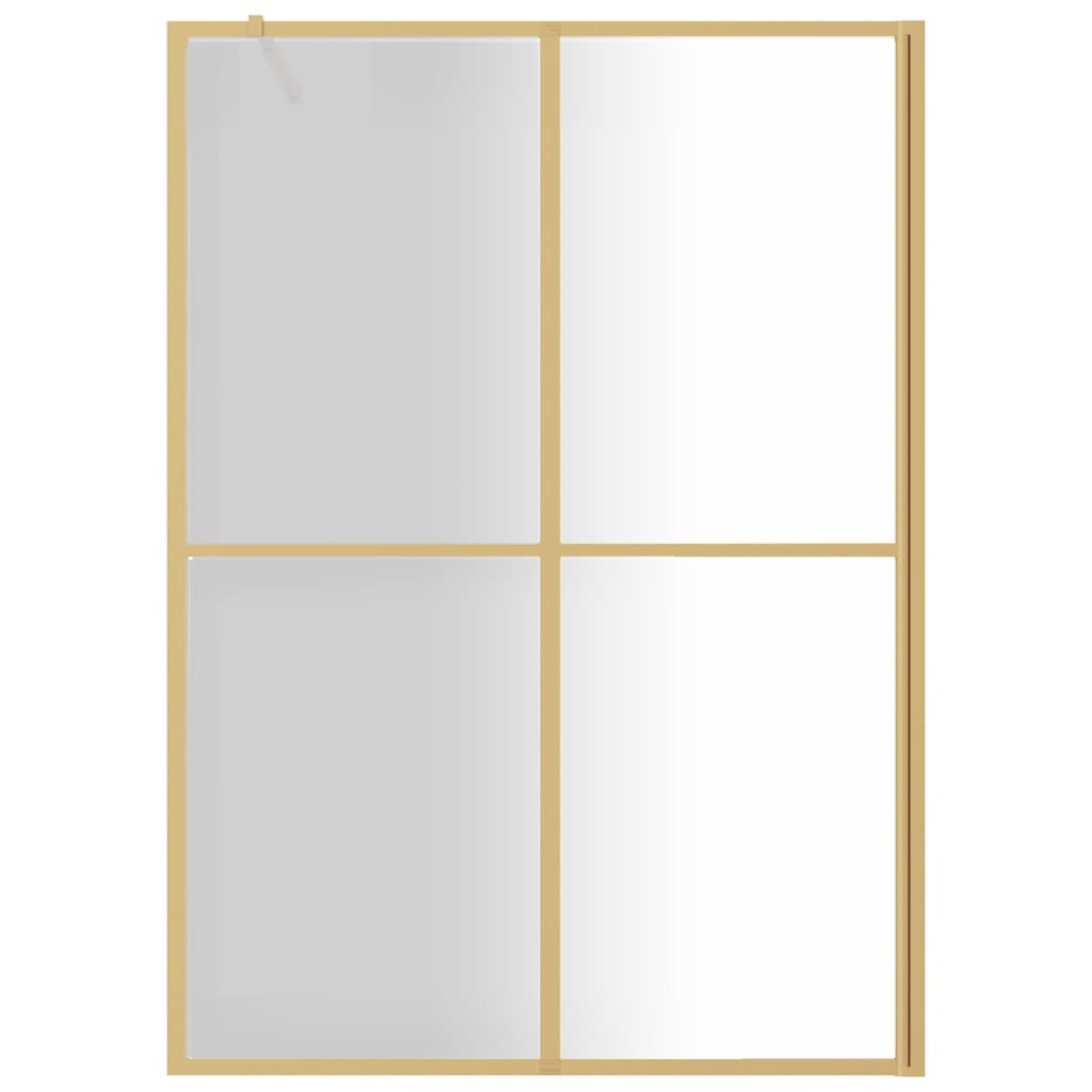VidaXL Walk-in Duschabtrennung transparent 140x195 cm ESG-Glas goldfarben