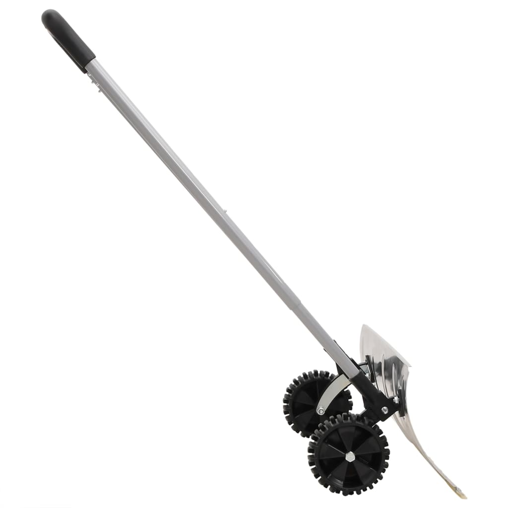 VidaXL Schneeschaufel mit ausziehbarem Griff 61 cm, silberfarbener Klingenstahl