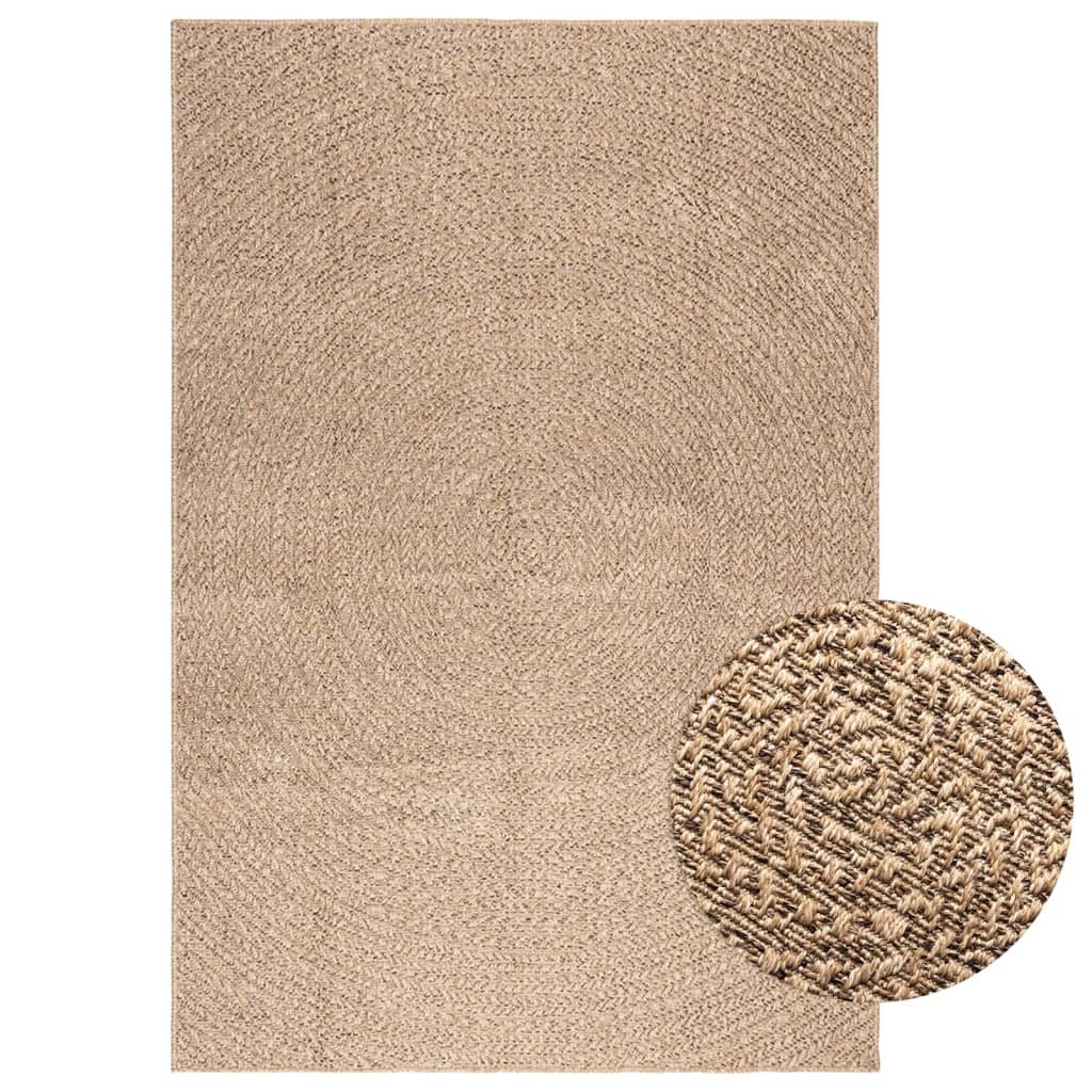 VidaXL-Teppich Zizur für drinnen und draußen, 140 x 200 cm, Jute-Optik
