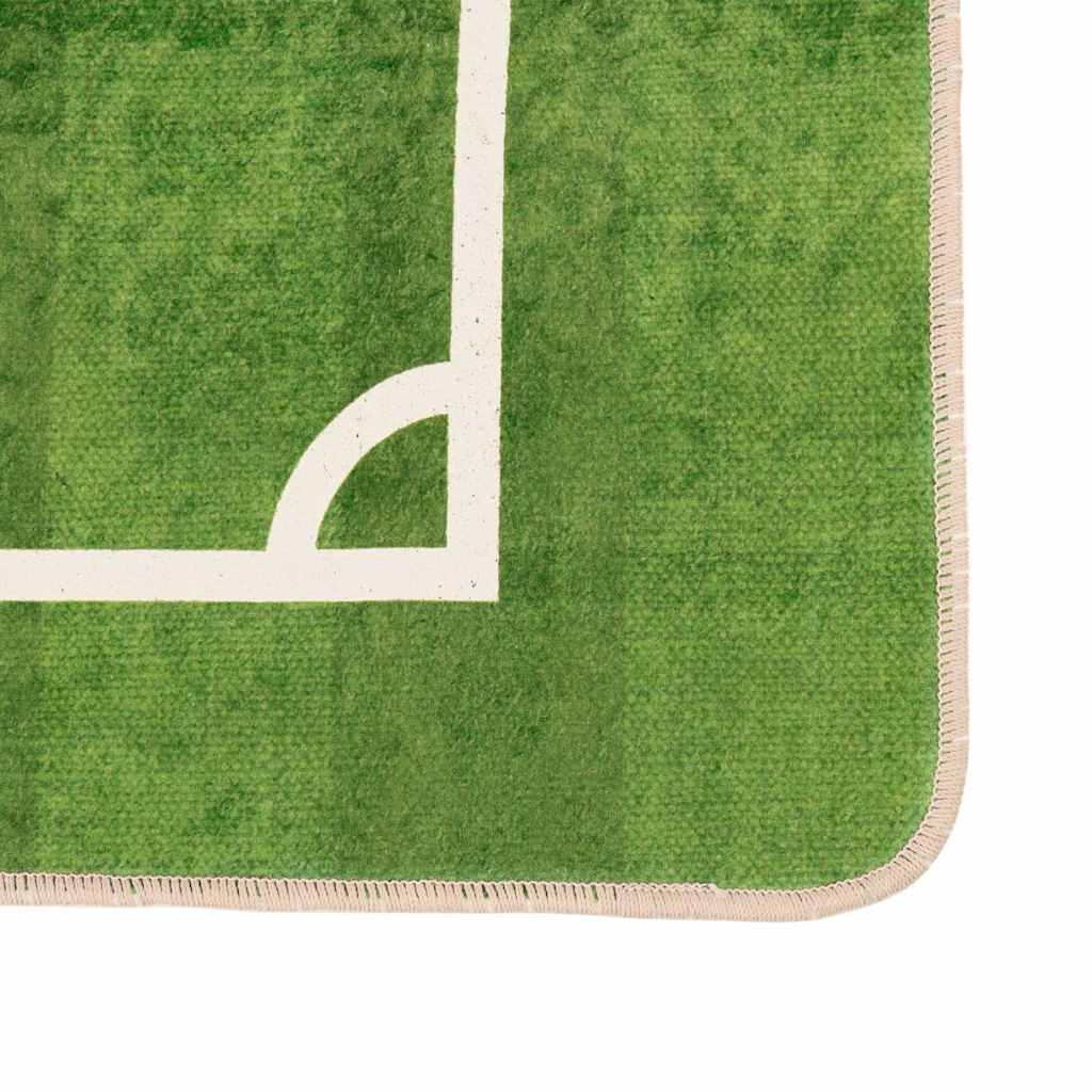 VidaXL Kinderteppich Fußballplatz waschbar rutschfest 160x230 cm Grün