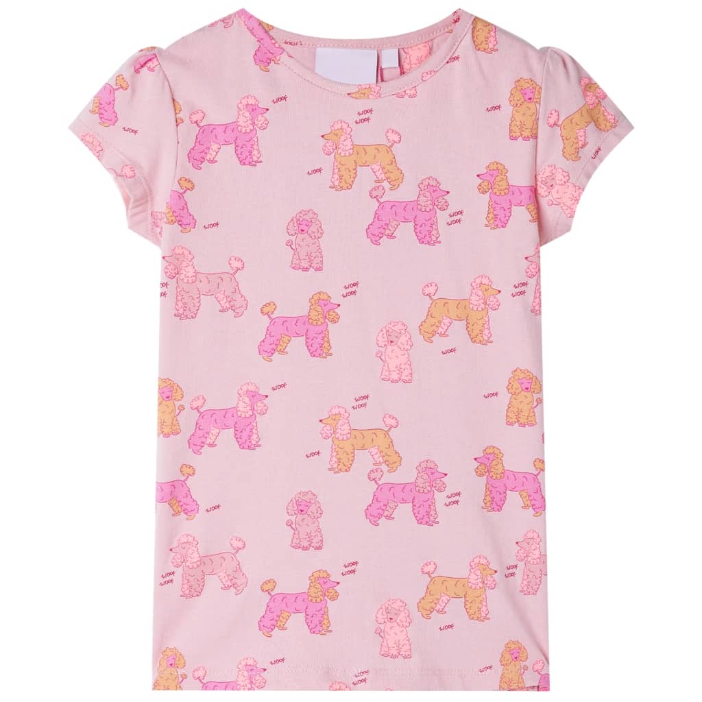 VidaXL Kinderpyjama mit kurzen Ärmeln 128 Hellrosa