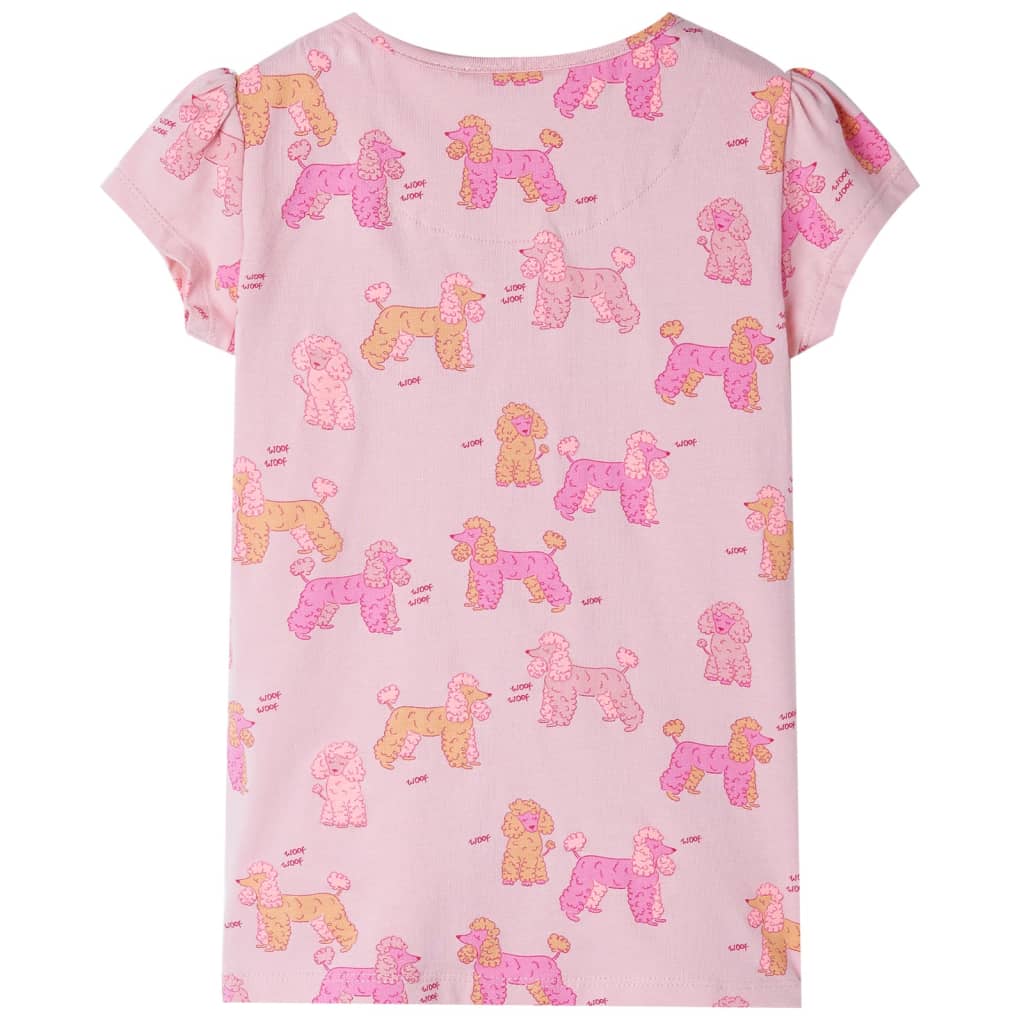 VidaXL Kinderpyjama mit kurzen Ärmeln 140 Hellrosa