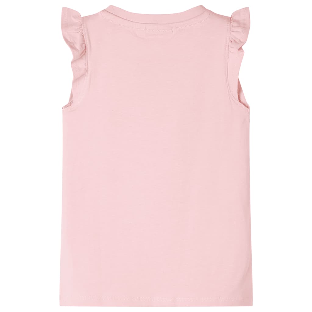 VidaXL Kindershirt mit Rüschen an den Ärmeln 128 Hellrosa