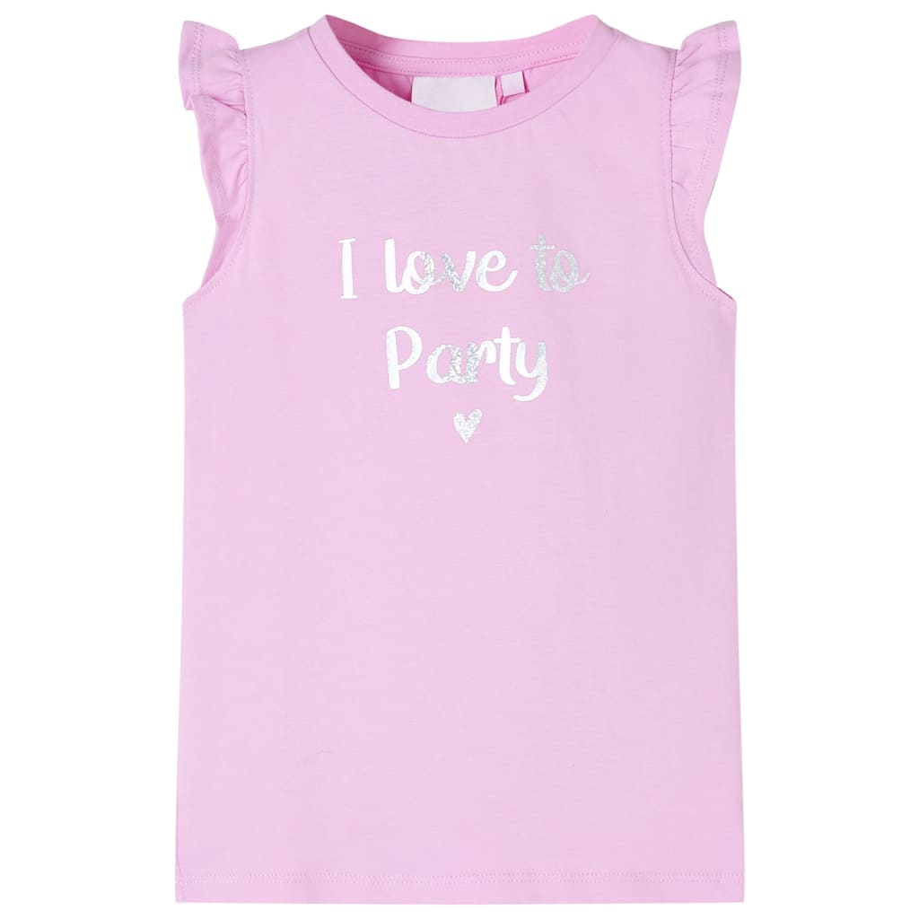VidaXL Kindershirt mit Rüschen an den Ärmeln 104 Flieder