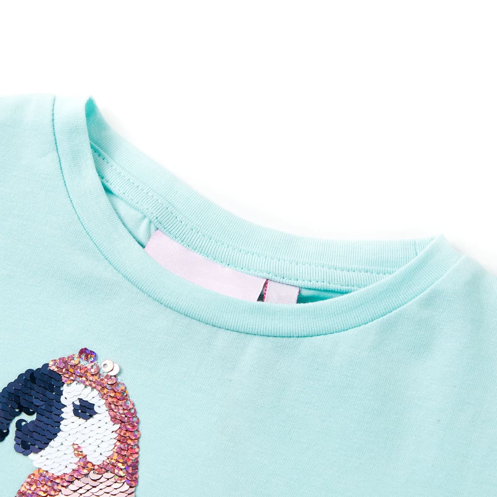VidaXL Kindershirt 140 Hellseeblau