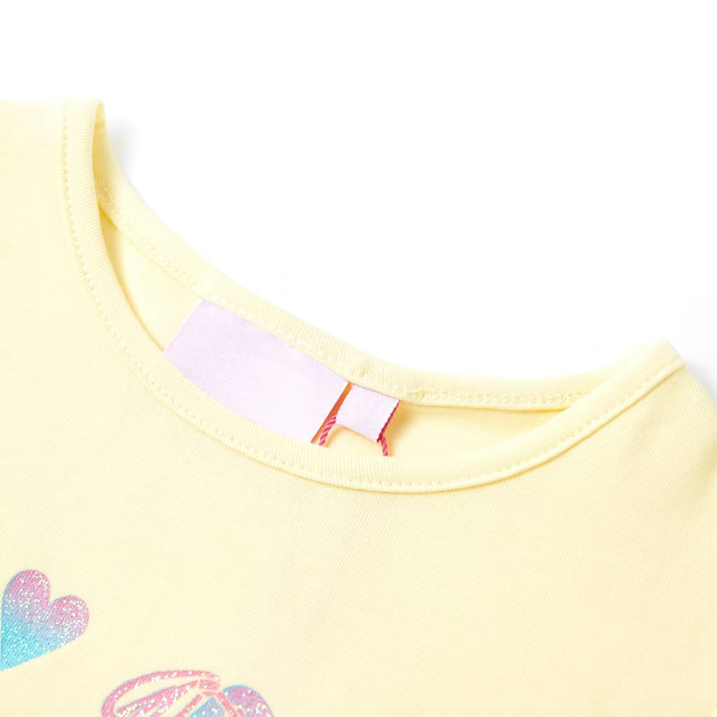 VidaXL Kindershirt 104 zartgelb