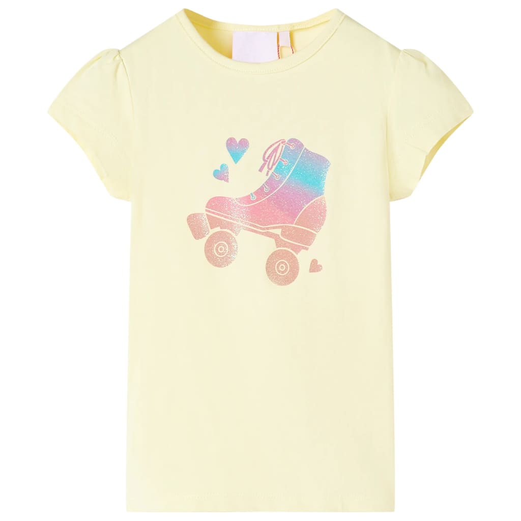VidaXL Kindershirt 128 zartgelb