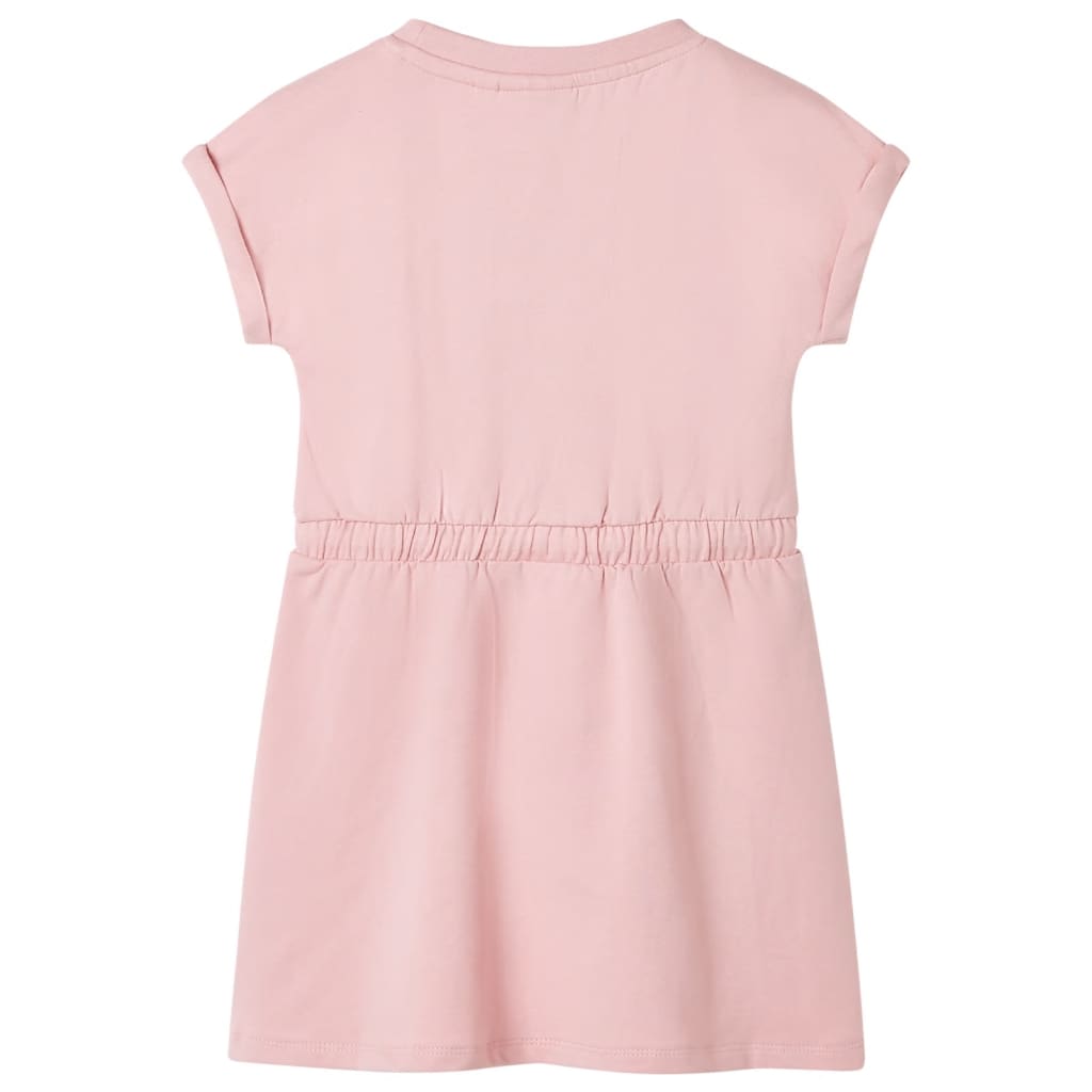 VidaXL Kinderkleid mit Kordelzug 128 Hellrosa