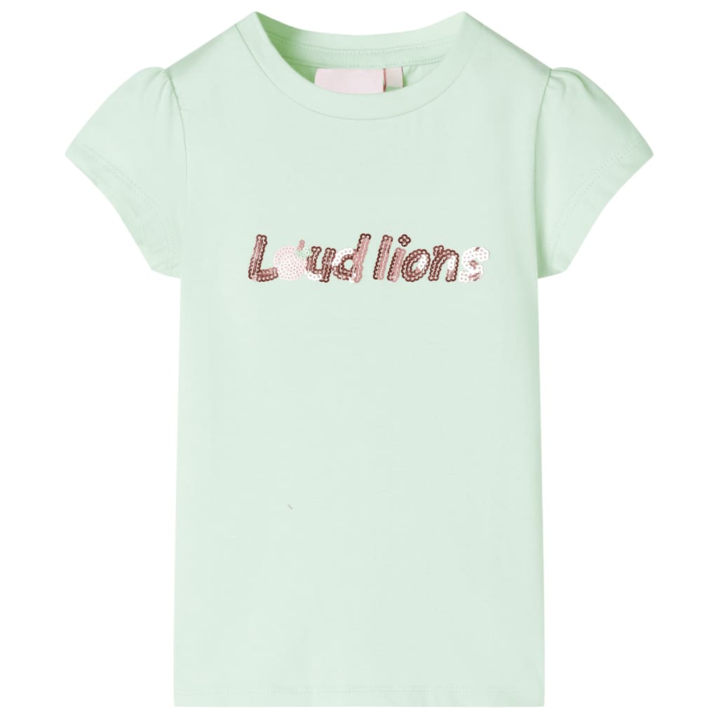 VidaXL Kindershirt mit Flügelärmeln 128 zartgrün