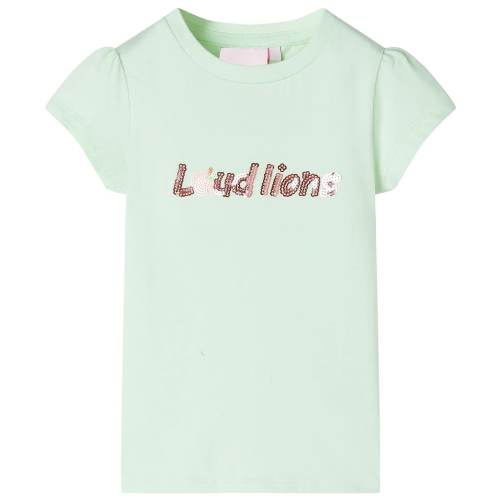 VidaXL Kindershirt mit Flügelärmeln 140 Soft Green