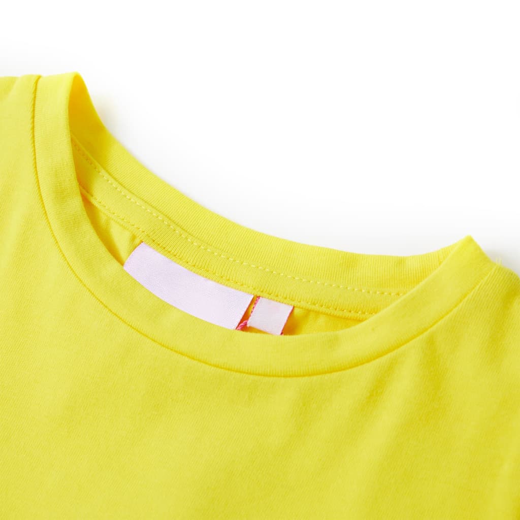 VidaXL Kindershirt mit Flügelärmeln 128 leuchtendes Gelb