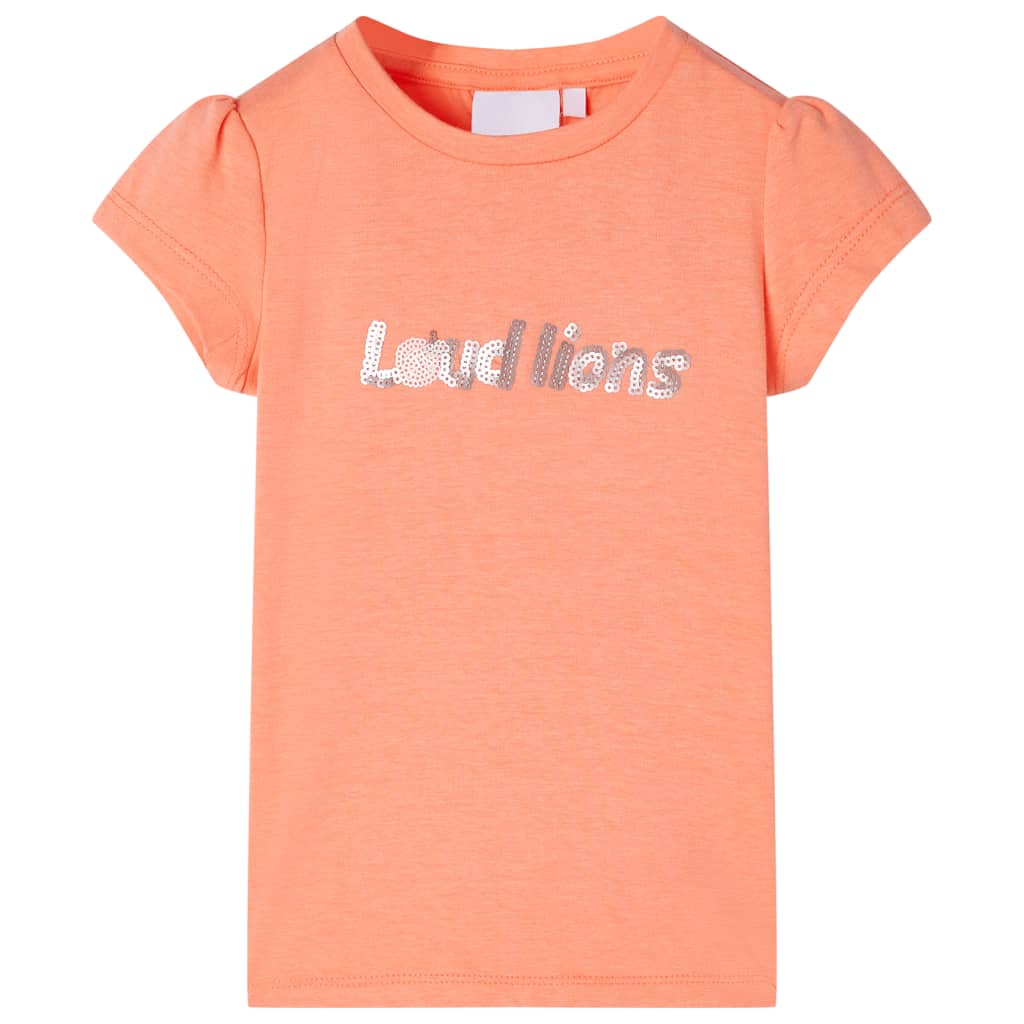 VidaXL Kindershirt mit Flügelärmeln 116 neonorange