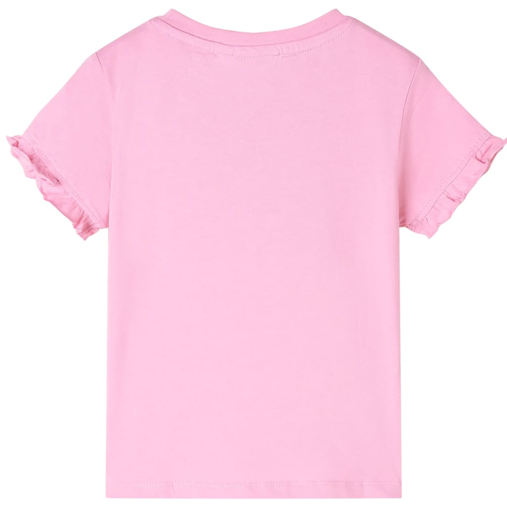 VidaXL Kindershirt mit kurzen Ärmeln 92 leuchtendes Rosa