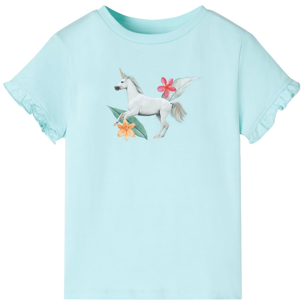 VidaXL Kindershirt mit kurzen Ärmeln 92 hellblau