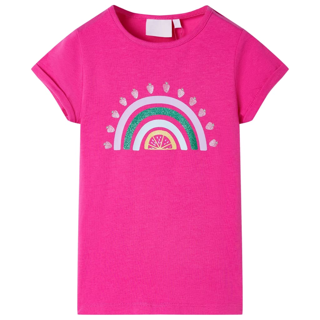 VidaXL Kindershirt 128 Dunkelrosa