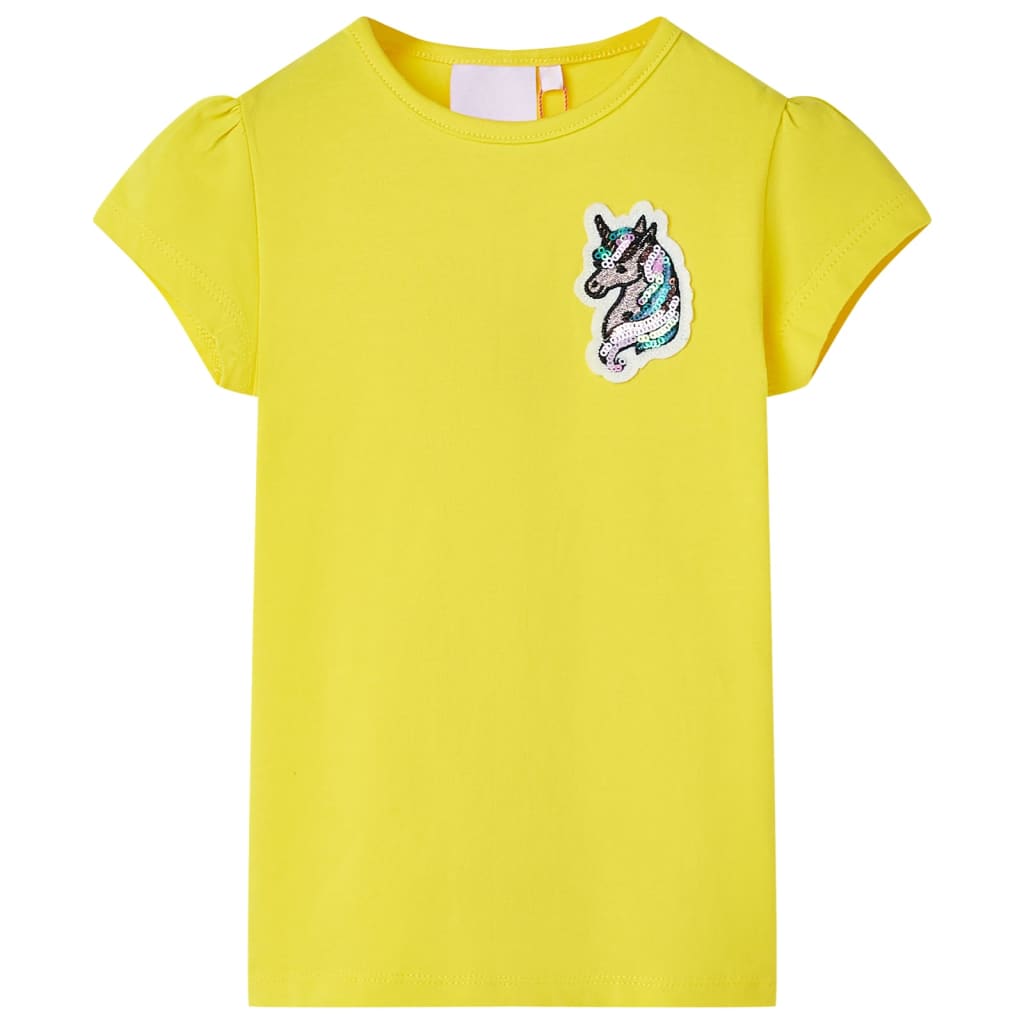 VidaXL Kindershirt 128 leuchtendes Gelb
