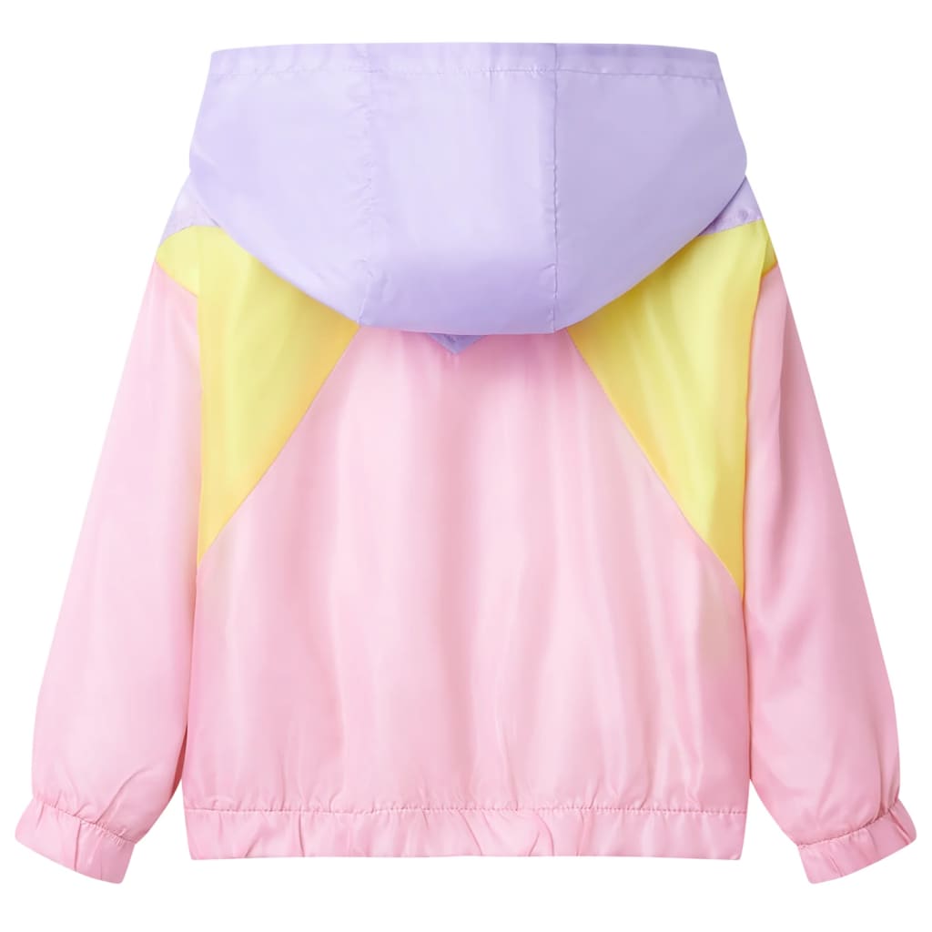 VidaXL Kinderjacke mit Kapuze und Reißverschluss 128 mehrfarbig