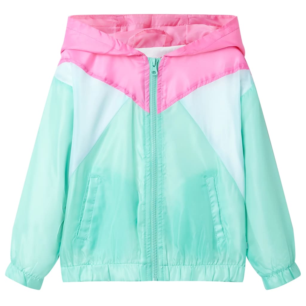 VidaXL Kinderjacke mit Kapuze und Reißverschluss 104 mehrfarbig