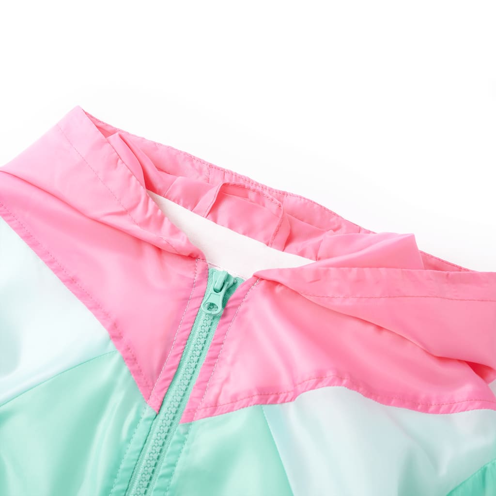 VidaXL Kinderjacke mit Kapuze und Reißverschluss 128 mehrfarbig