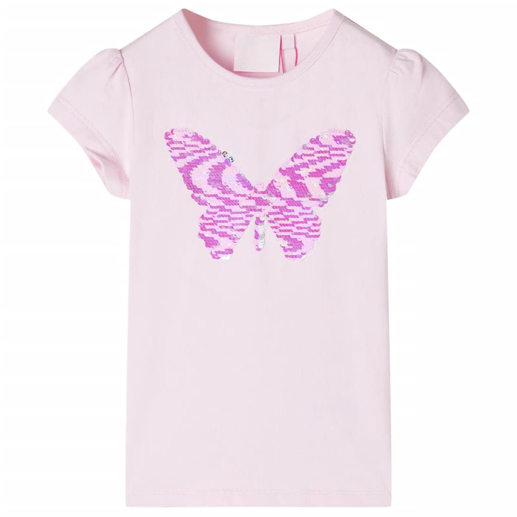 VidaXL Kindershirt mit Flügelärmeln 128 zartrosa