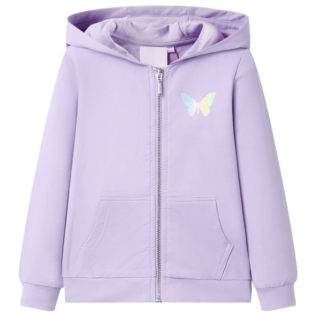 VidaXL Kinderstrickjacke mit Kapuze 116 Flieder