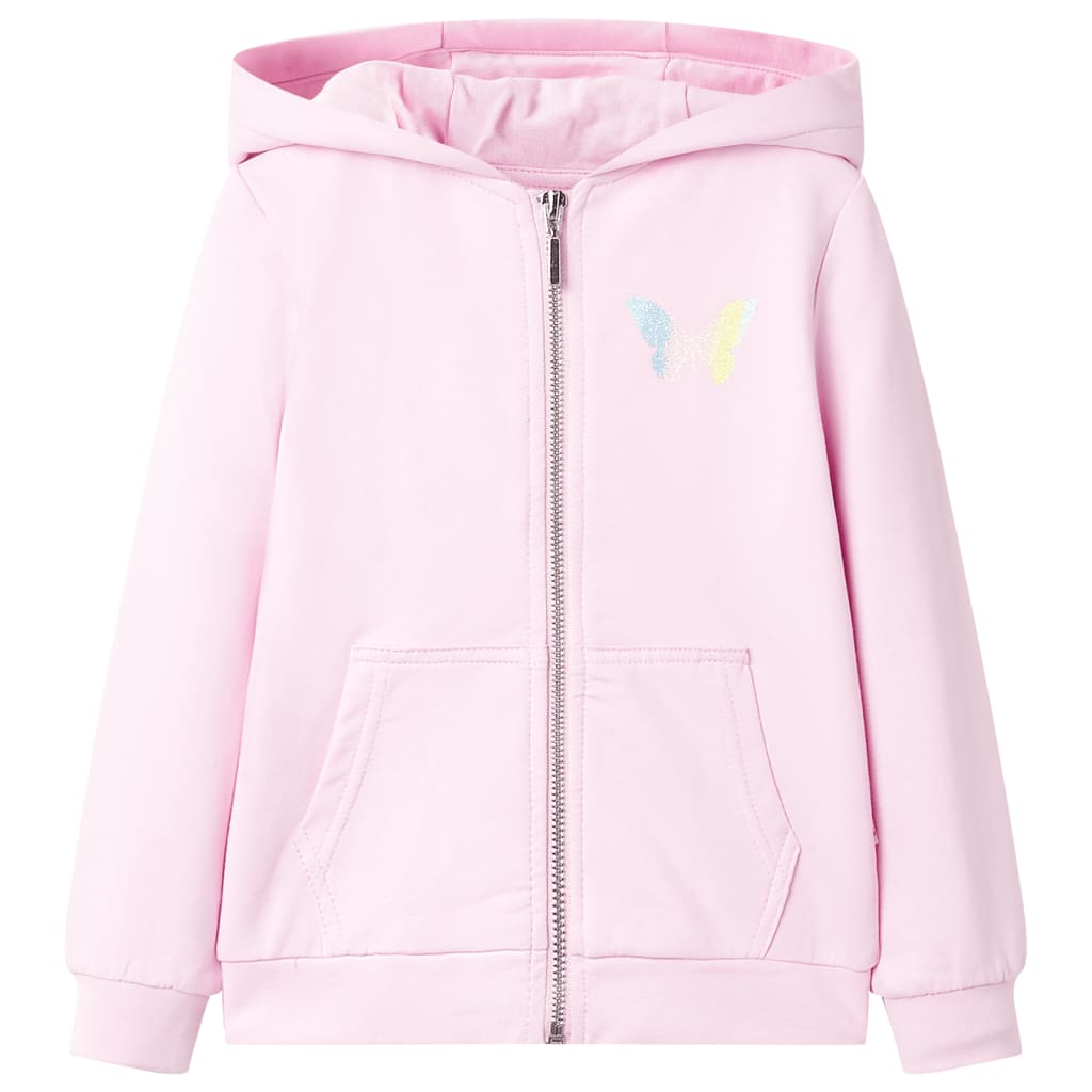 VidaXL Kinderstrickjacke mit Kapuze 128 Hellrosa
