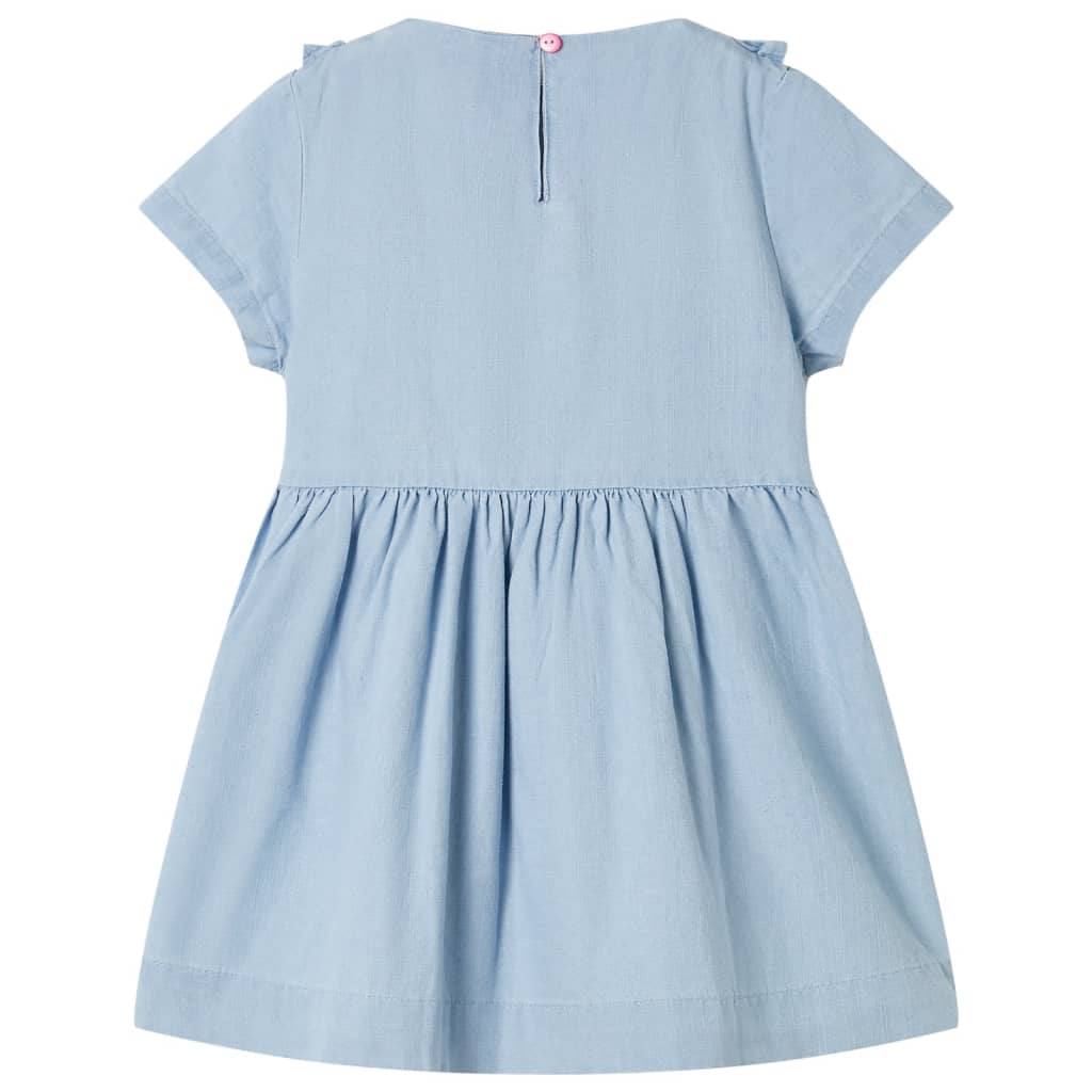 VidaXL Kinderkleid mit Rüschen 92 zartblau