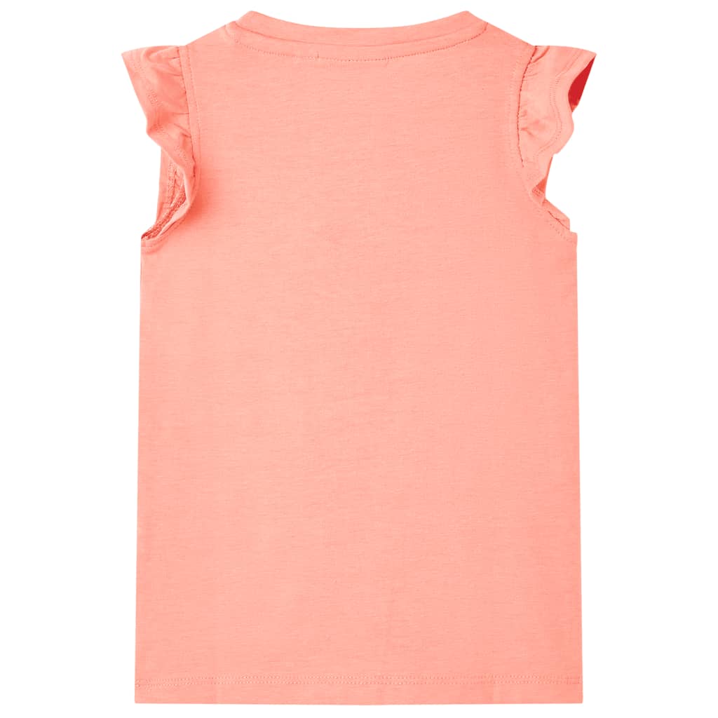 VidaXL Kindershirt 128 Neonkoralle