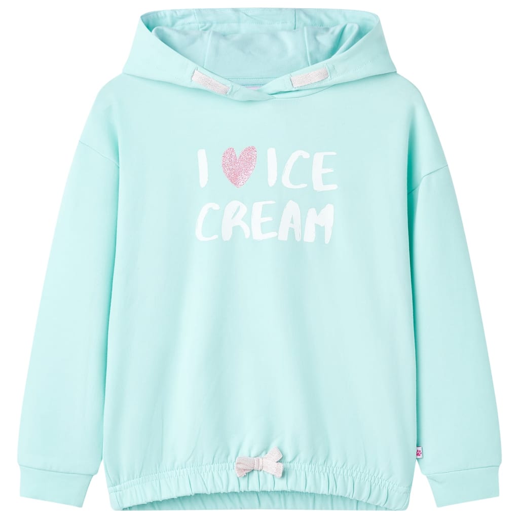 VidaXL Kinderpullover mit Kapuze 116 Hellseeblau