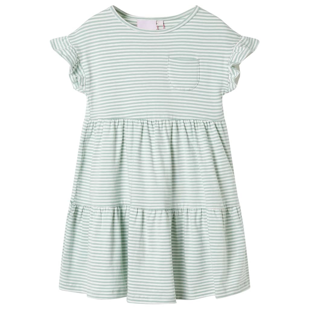 VidaXL Kinderkleid mit Rüschen an den Ärmeln 116 Mint