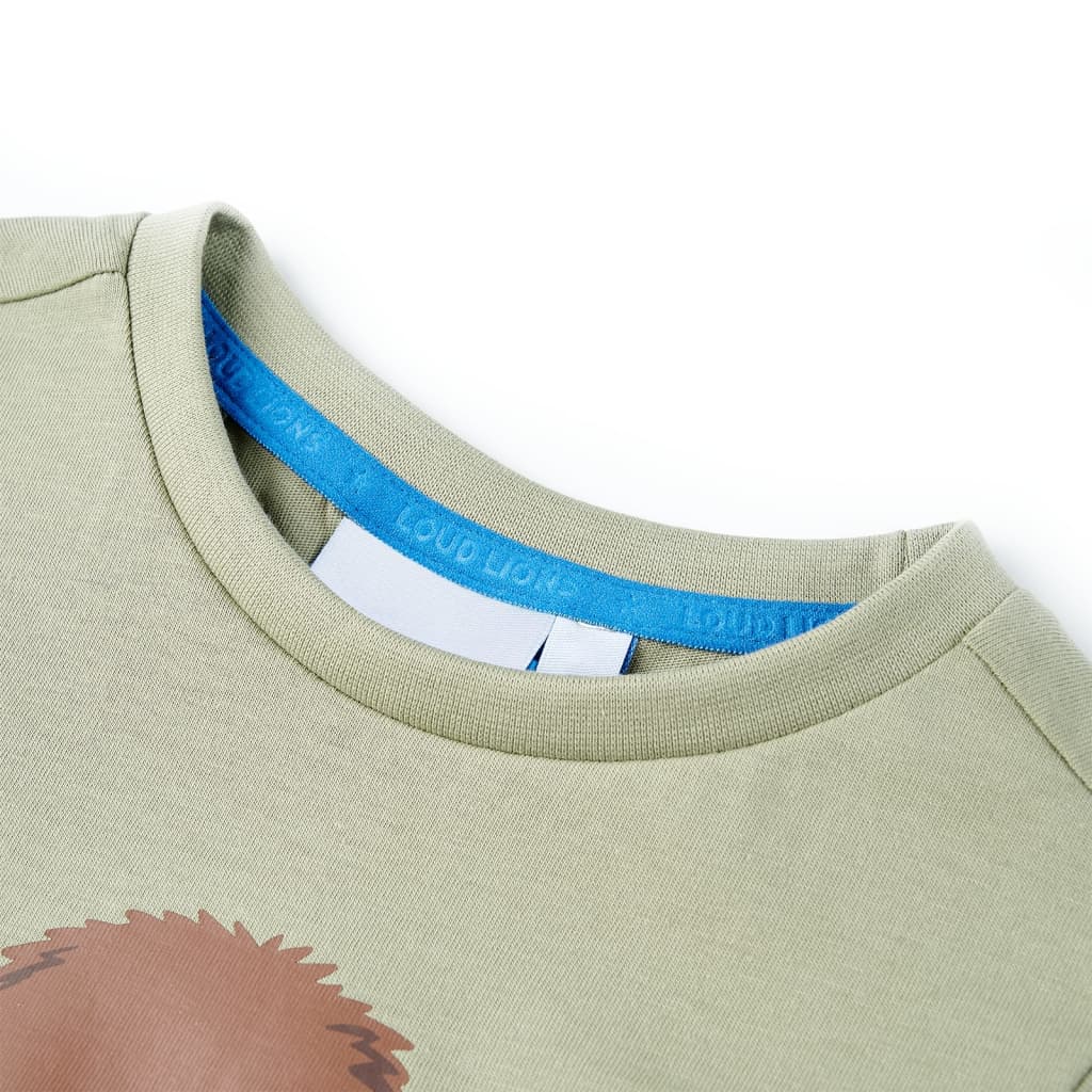VidaXL Kindershirt mit kurzen Ärmeln 140 helles Khaki