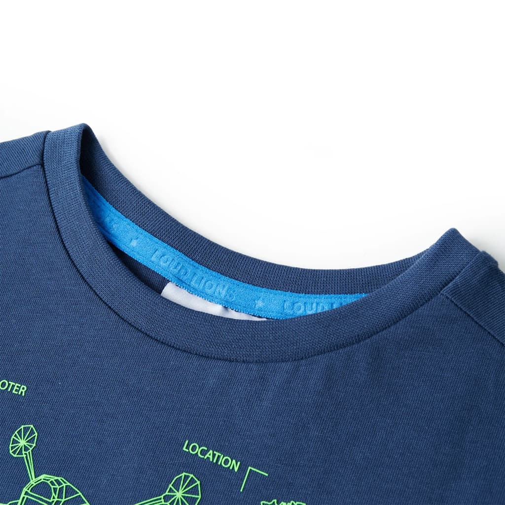 VidaXL Kindershirt 140 dunkelblau