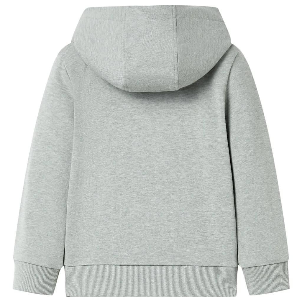 Vidaxxl Kinderweste mit Kapuze und Reißverschluss 104 hellkhaki meliert