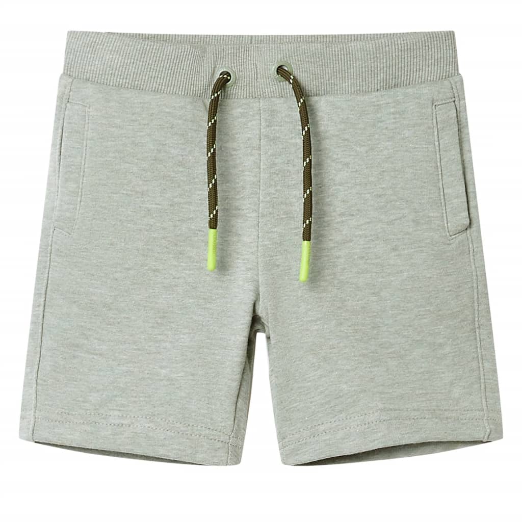 VidaXL Kindershorts mit Kordelzug 128 helles Khaki gemischt