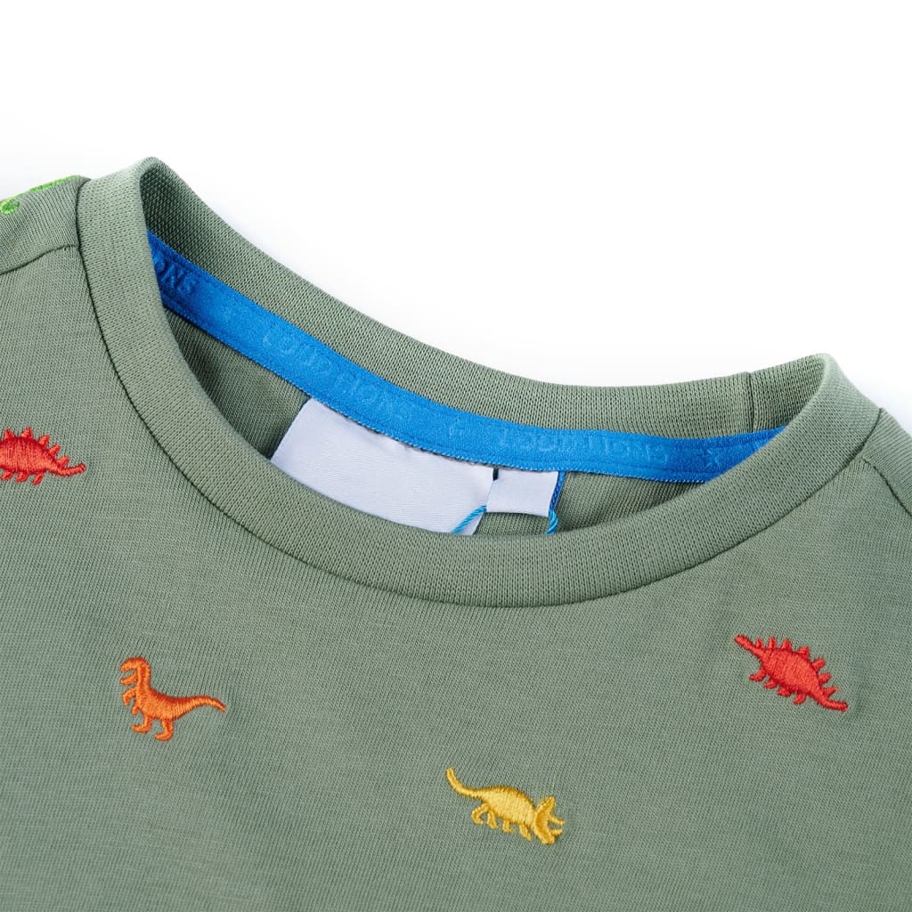 VidaXL Kindershirt mit kurzen Ärmeln 104 Khaki