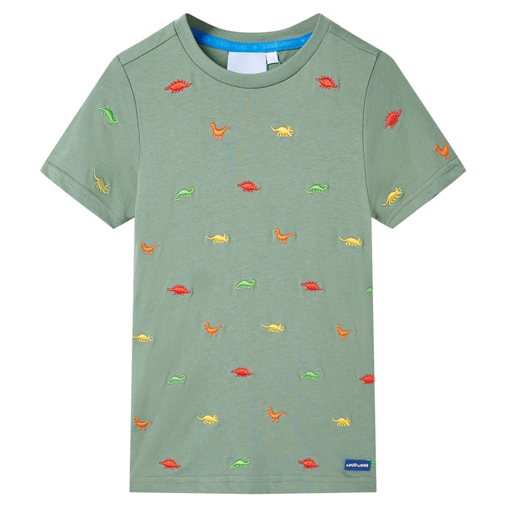 VidaXL Kindershirt mit kurzen Ärmeln 116 Khaki