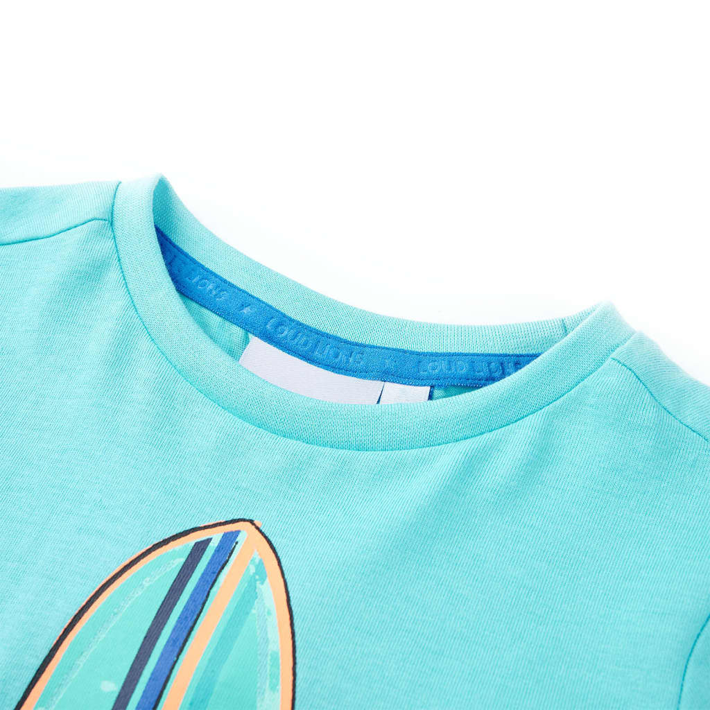 VidaXL Kindershirt mit kurzen Ärmeln 92 Meeresblau