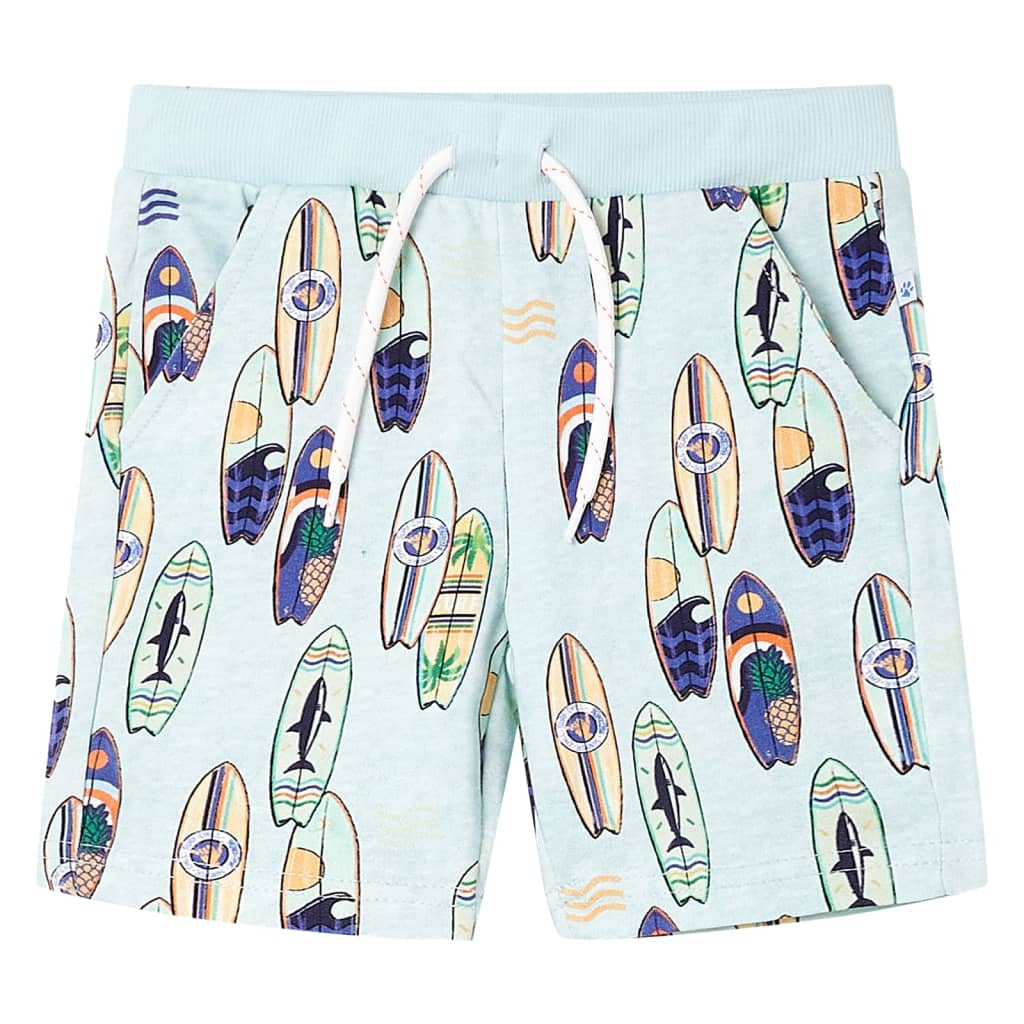 VidaXL Kindershorts mit Kordelzug 104 melange soft blue