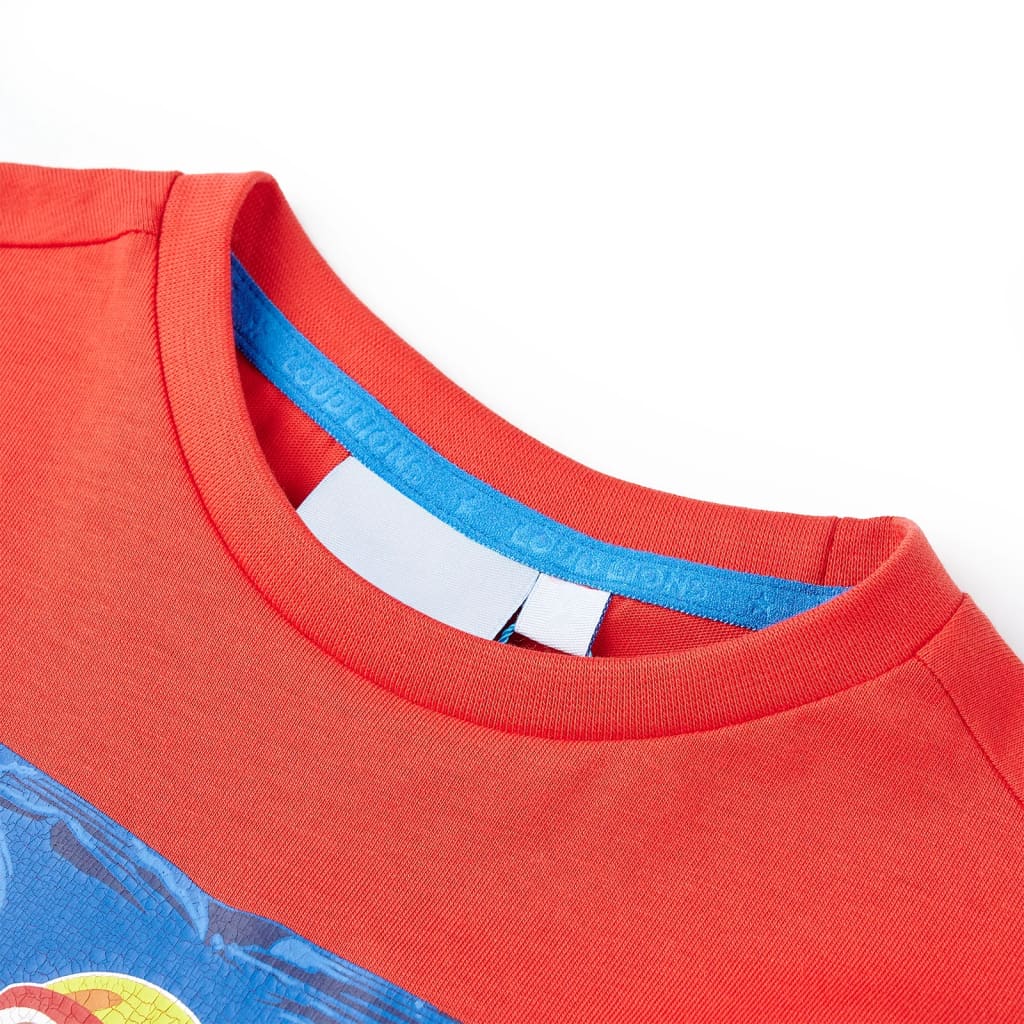 VidaXL Kindershirt mit kurzen Ärmeln 92 rot