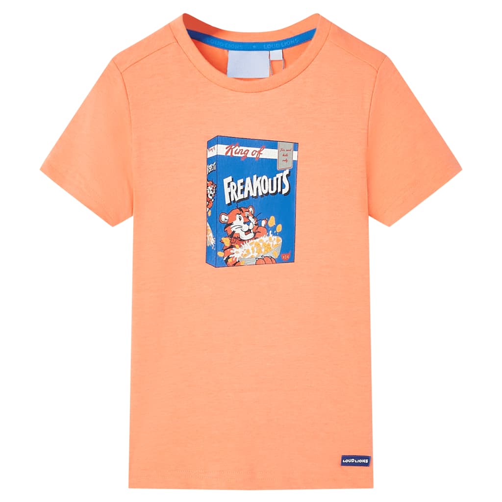 VidaXL Kindershirt mit kurzen Ärmeln 116 neonorange