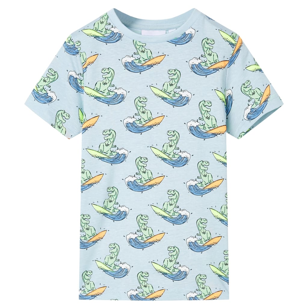 VidaXL Kinderpyjama mit kurzen Ärmeln 92 Hellblau