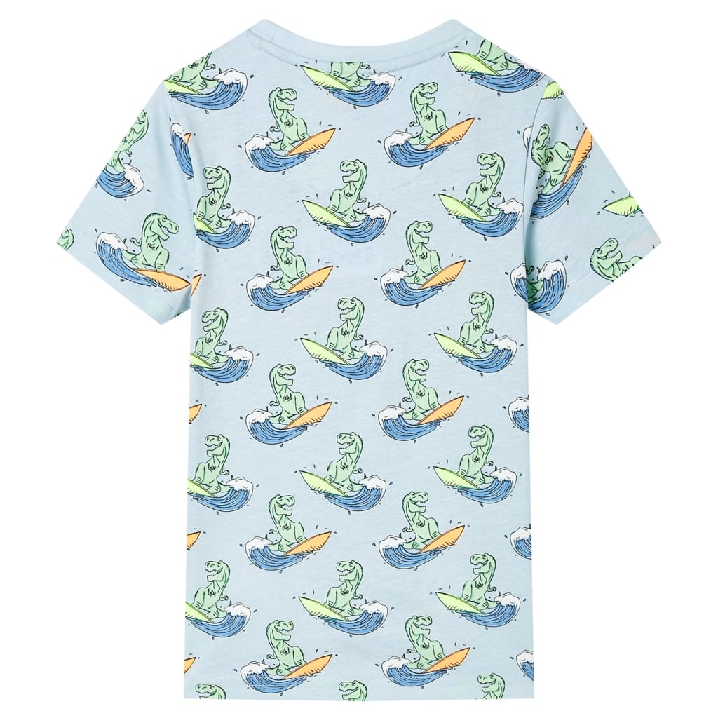 Vidaxl Kinderpyjama mit kurzen Ärmeln 140 Hellblau