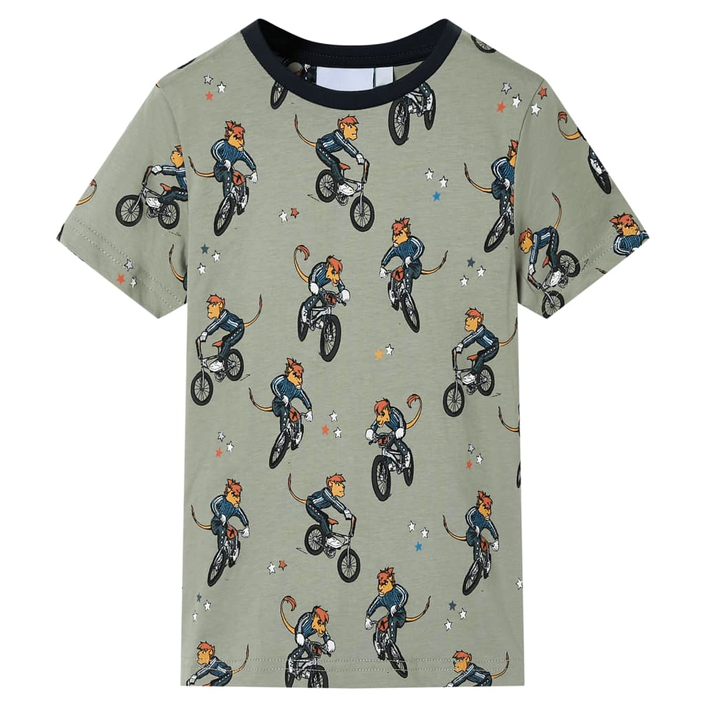 VidaXL Kinderpyjama mit kurzen Ärmeln 92 helles Khaki