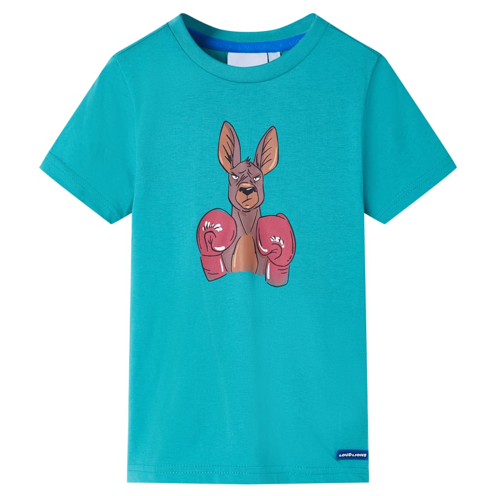 VidaXL Kindershirt mit kurzen Ärmeln 104 dunkles Mint