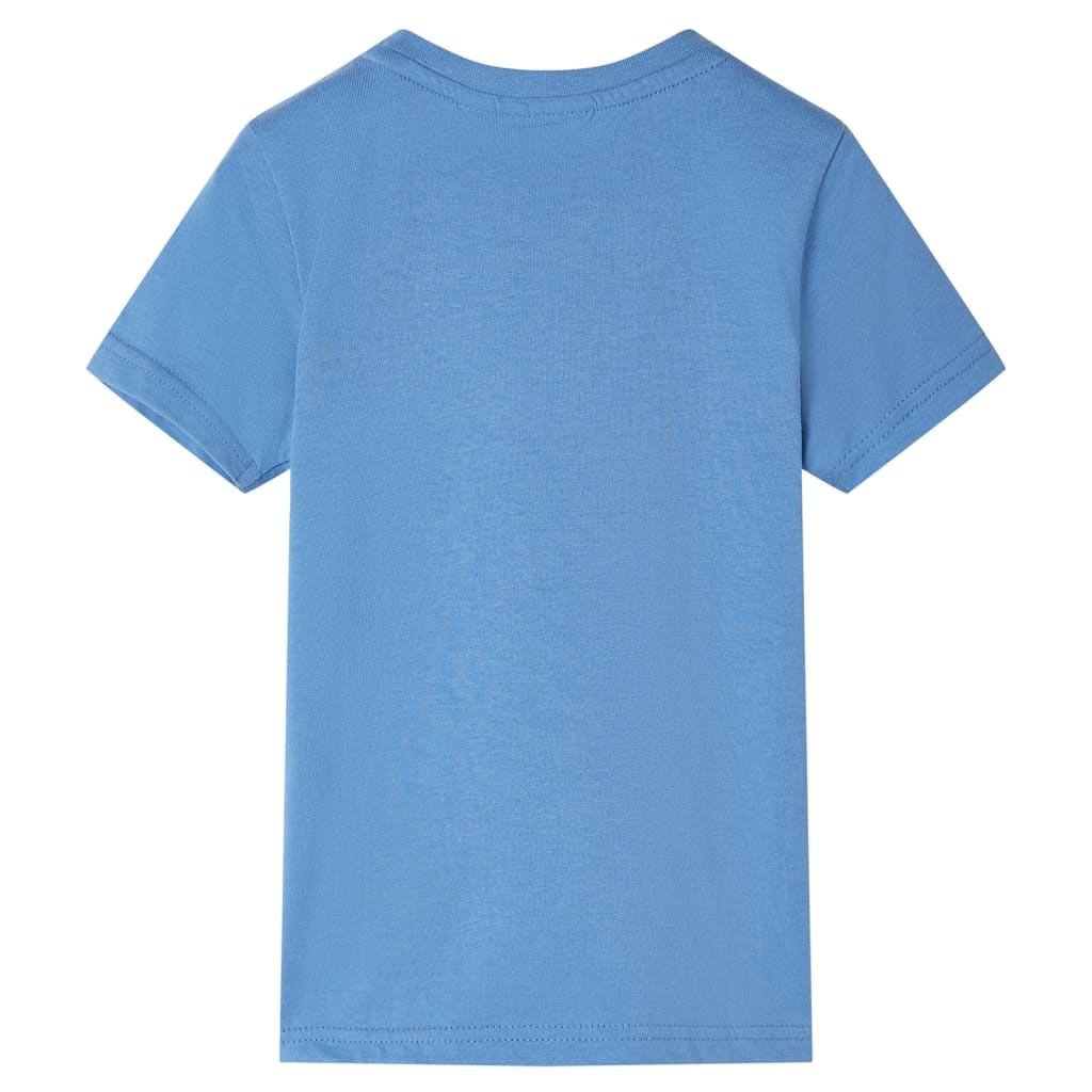 VidaXL Kindershirt mit kurzen Ärmeln 140 Mittelblau