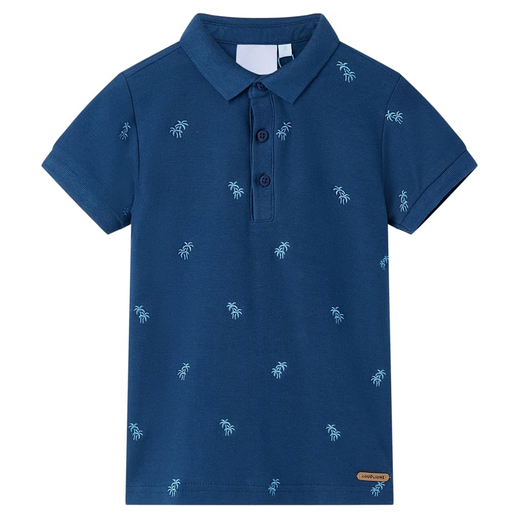 VidaXL Kinderpoloshirt 128 dunkelblau