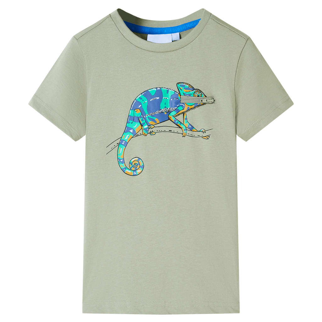 VidaXL Kindershirt mit kurzen Ärmeln 104 helles Khaki