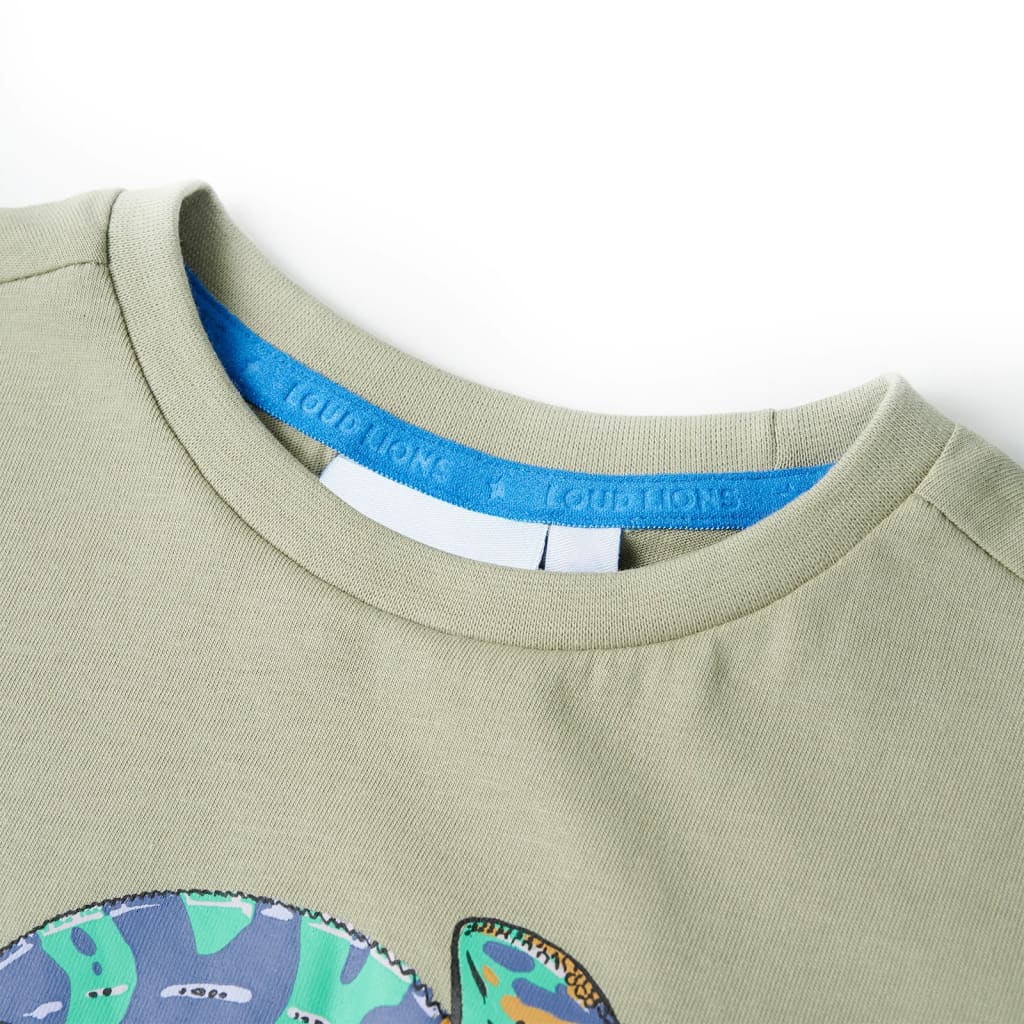 VidaXL Kindershirt mit kurzen Ärmeln 104 helles Khaki